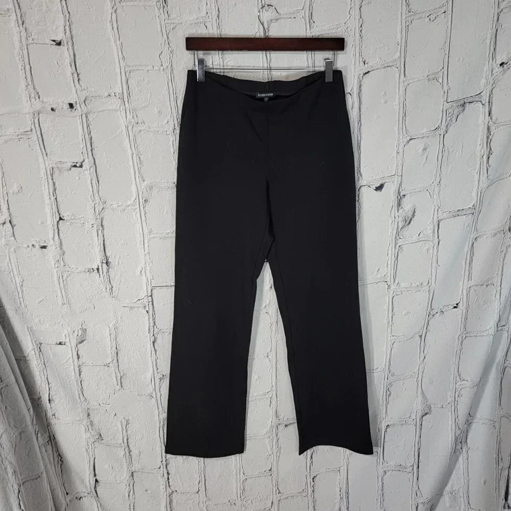 Eileen FISHER Womens S Black Pull On Stretch‎ Elastic Waist Business Casual Pant